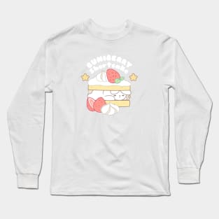 Cute Bunny Sleeping in the Middle of Buniberry Shortcake Long Sleeve T-Shirt